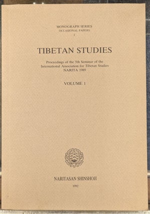 Item #100797 Tibetan Studies, Proceedings from the 5th seminar of the international Association...