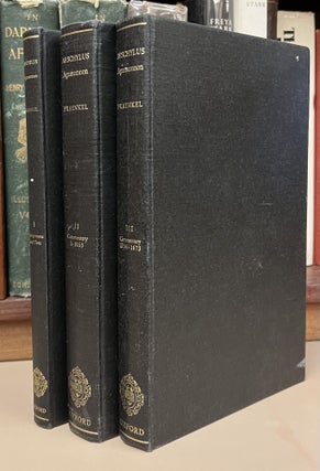Item #101206 Agamemnon (3 volumes). Eduard Fraenkel Aeschylus