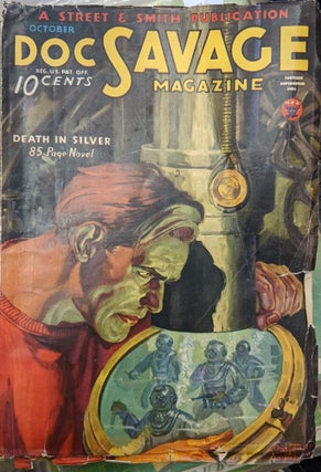 Item #1021p Doc Savage Magazine, October 1934: Death in Silver. Kenneth Robeson