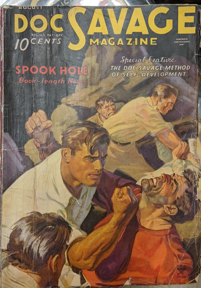 Item #1023p Doc Savage Magazine, August 1935: Spook Hole. Kenneth Robeson.