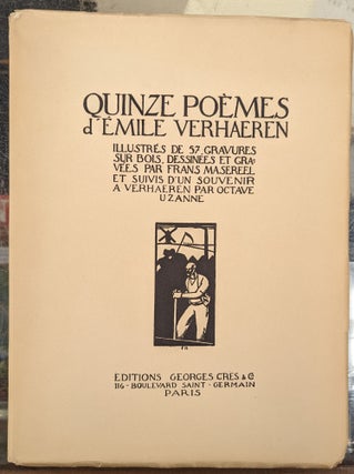 Item #102639 Quinze Poemes d'Emile Verhaeren. Emile Verhaeren