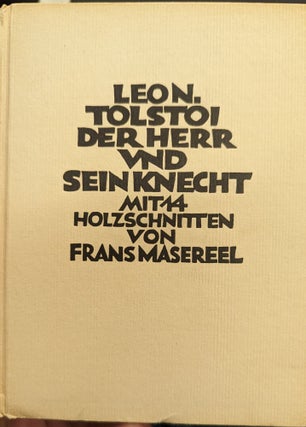 Item #103103 Der Herr und Sein Knecht. Leon. Tolstoi