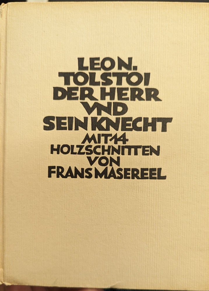 Item #103103 Der Herr und Sein Knecht. Leon. Tolstoi.