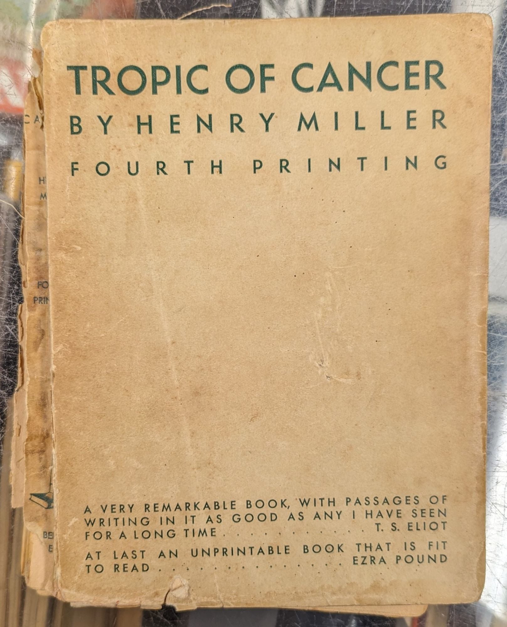 Tropic Of Cancer Henry Miller 4094