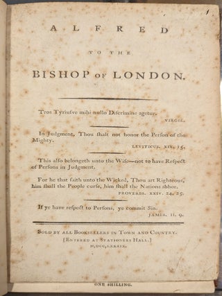 Alfred to the Bishop of London / The Spirit of Despotism