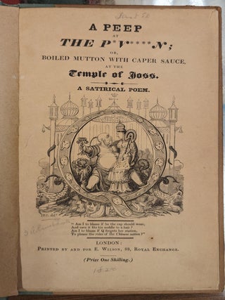 A Peep atthe P*V****N; or, Boiled Mutton with Caper Sauce: A Satirical Poem