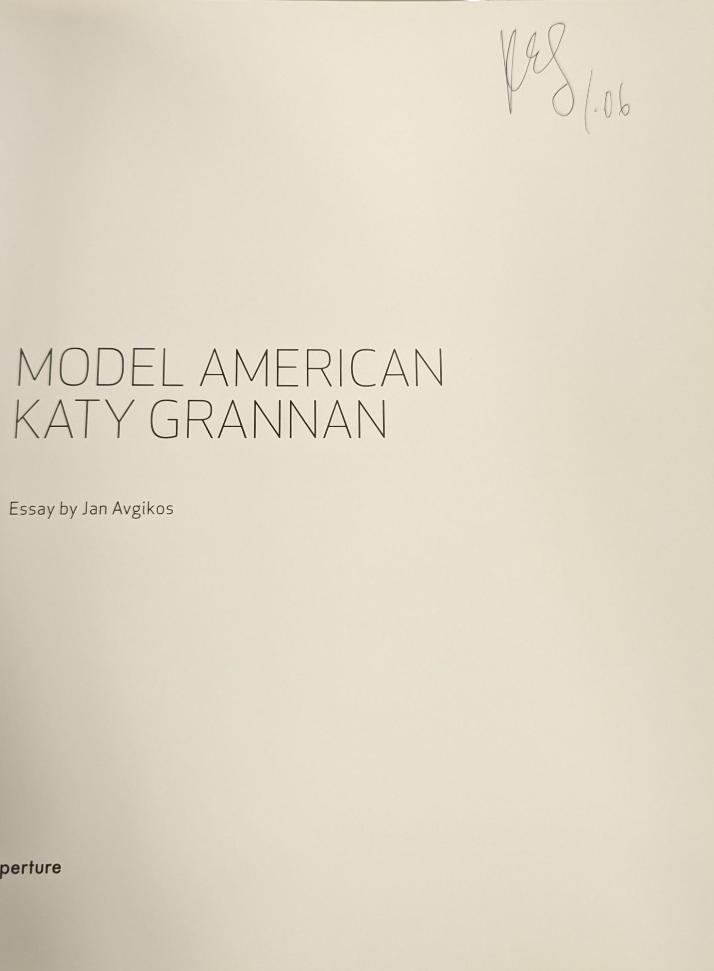 SIGNED Model American by Katy Grannan