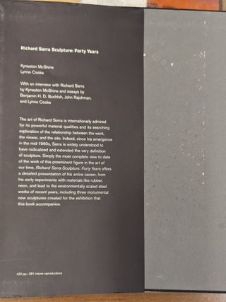 Richard Serra, Sculpture: Forty Years
