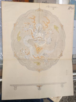 Hand Painted Meiji Era Album of Japanese Art Objects, 1892, w/a calendar reproduction of the paintings