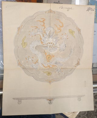 Hand Painted Meiji Era Album of Japanese Art Objects, 1892, w/a calendar reproduction of the paintings