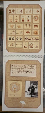 Hand Painted Meiji Era Album of Japanese Art Objects, 1892, w/a calendar reproduction of the paintings