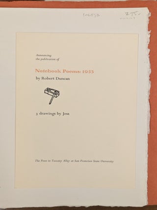 Notebook Poems: 1953