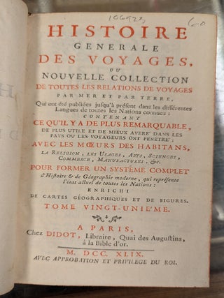 Histoire Generale des Voyages, ou Nouvelle Collection de Toutes les Relations de Voyages, Vol. 21