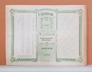 Goldfield Commonwealth Mining Company Share Certificate No. 2573