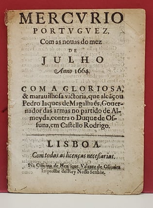 Item #107361 Mecurio Portuguez, Comas Nuas Do Mez De Julho Ano 1664