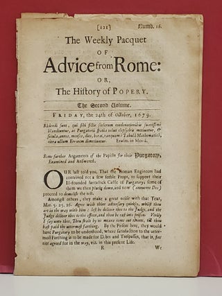 The Weekly Pacquet of Advice from Rome: Or, The History of Popery