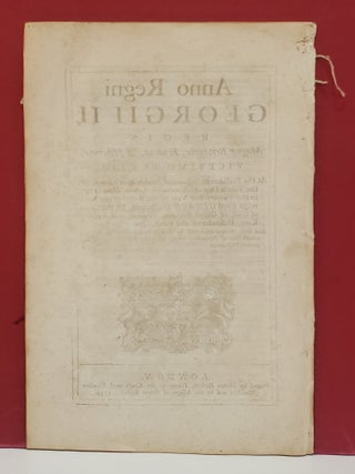Anno Regni Georgii II Magna Britannie, Francie, and Hiberniae, Vicesimo Tertio