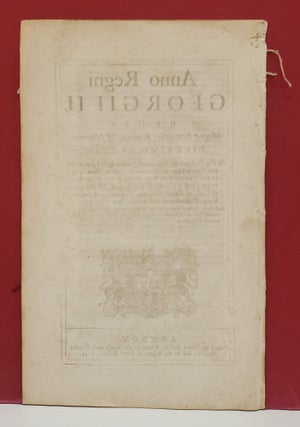 Anno Regni Georgii II Magna Britannie, Francie, and Hiberniae, Vicesimo Tertio