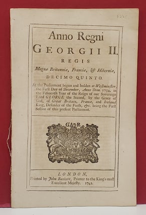Item #107368 English Act of Parliament from the Reign of George II with Bank of England, 1742