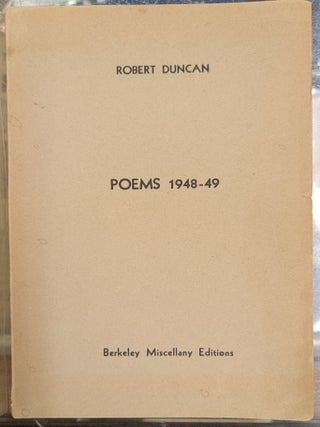 Item #109464 Poems 1948-49. Robert Duncan