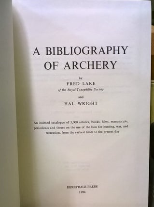 A Bibliography of Archery