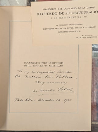 Documentos para la historia de la tipografia Americana (Biblioteca del Congreso de la Union)
