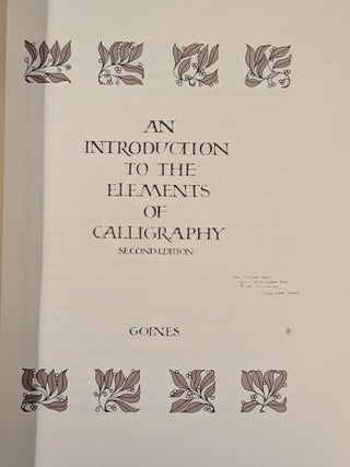 An Introduction to the Elements of Calligraphy, 2nd ed.