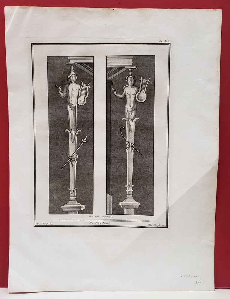 Item #111419 Ancient Herculaneum and Pompeii (Two Architectural Pillars). Giovanni Morghen.