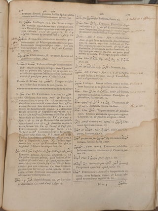 Lexicon Arabico-Latinum, contextum ex probatioribus orientis lexicographis. Accedit index Latinus copiosissimus, qui lexici Latino-Arabici. Arabic to Latin dictionary 1653