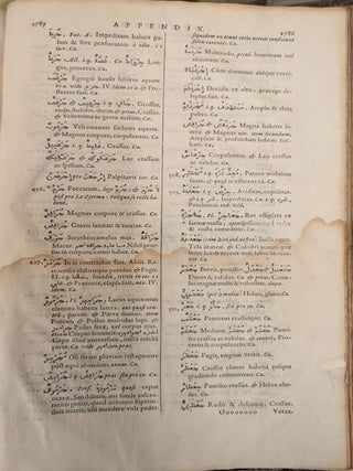Lexicon Arabico-Latinum, contextum ex probatioribus orientis lexicographis. Accedit index Latinus copiosissimus, qui lexici Latino-Arabici. Arabic to Latin dictionary 1653