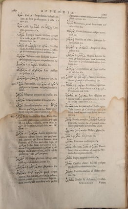 Lexicon Arabico-Latinum, contextum ex probatioribus orientis lexicographis. Accedit index Latinus copiosissimus, qui lexici Latino-Arabici. Arabic to Latin dictionary 1653