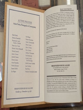 Active Process: Artists' Books Photographic & Contemporary