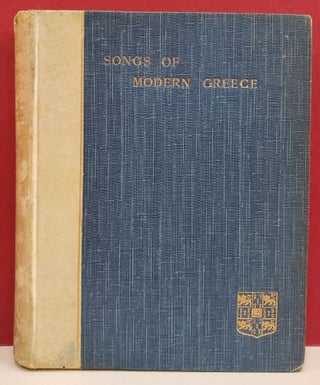 Item #1139249 Songs of Modern Greece. G F. Abbott