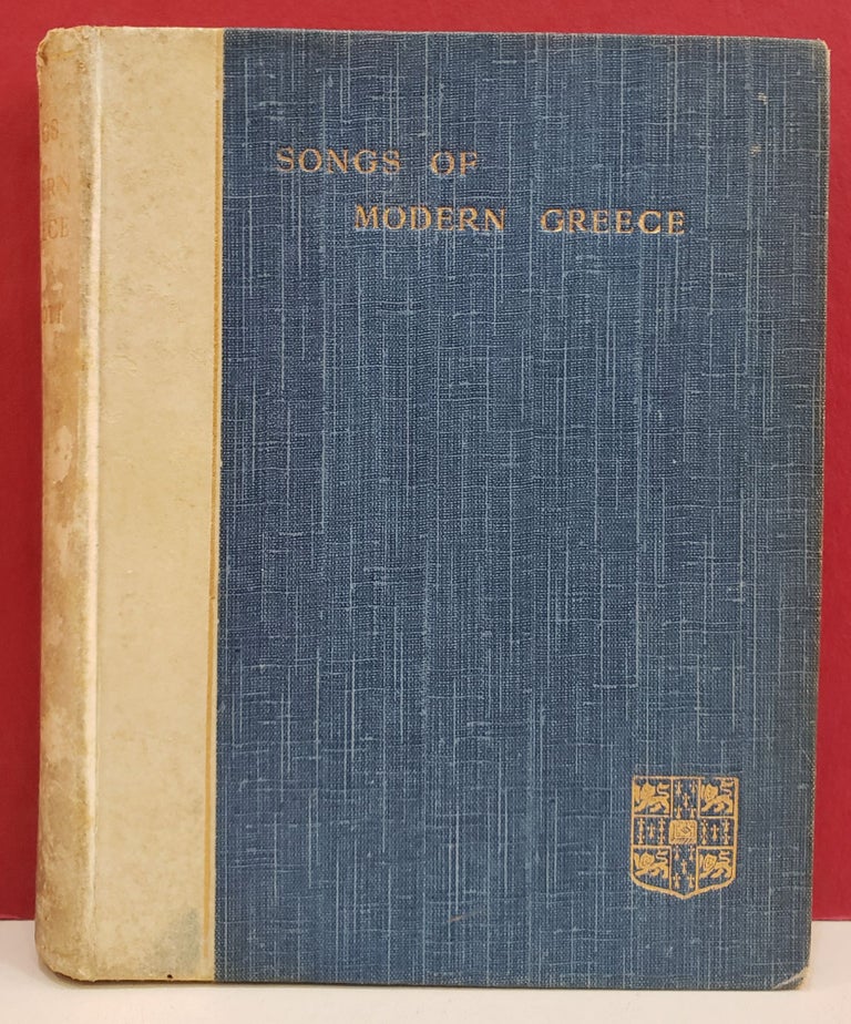 Item #1139249 Songs of Modern Greece. G F. Abbott.