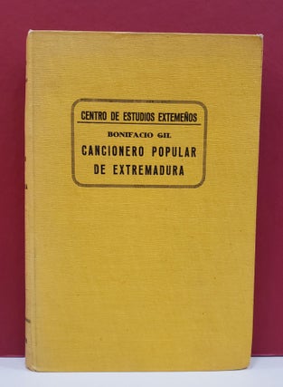 Item #1139328 Cancionero Popular de Extremadura: Contribucion al Folklore de la Region. Bonifacio...