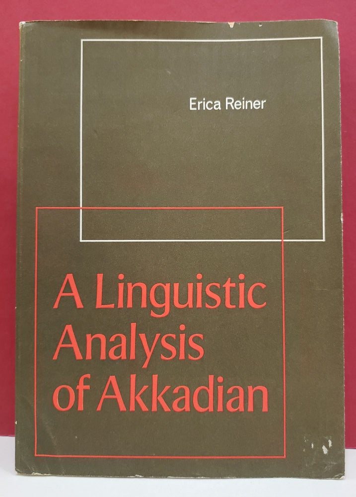 Item #1139953 A Linguistic Analysis of Akkadian. Erica Reiner.