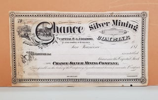 Item #113c Chance Silver Mining Company Share Certificate No. 302. Chance Silver Mining Company