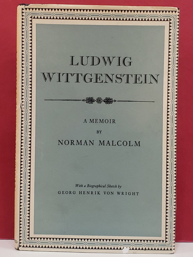 Item #1141066 Ludwig Wittgenstein: A Memoir. Norman Malcolm.