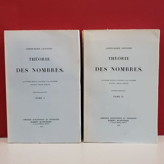 Item #1142514 Théorie des Nombres, 2 Vols. Adrien-Marie Legendre