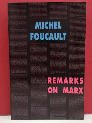 Item #1142697 Remarks on Marx: Conversations with Duccio Trombadori. Duccio Trombadori Michel...