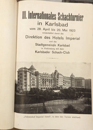 III. Internationales Schachturnier in Karlsbad vom 28. April bin 20. Mai 1923