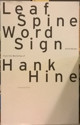Item #1144336 Artists Books from the Workshop of Hank Hine. Hank Hine