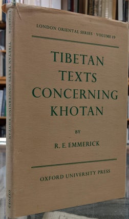 Item #1145231 Tibetan Texts Concerning Khotan. R E. Emmerick