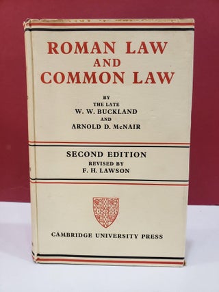 Item #1146425 Roman Law and Common Law. Arnold D. McNair W. W. Buckland