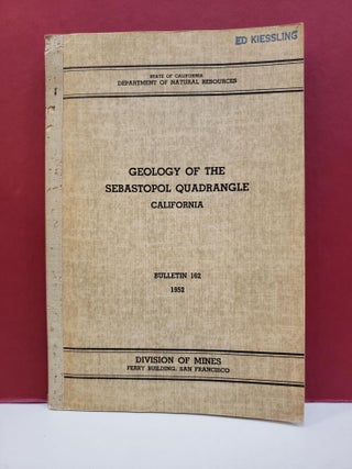 Item #1146903 Geology of the Sebastopol Quadrangle, California. Russell Burton Travis