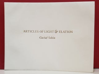 Item #1146944 Articles of Light & Elation. Gustaf Sobin