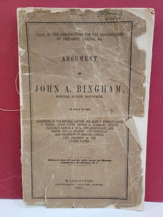 Item #1147028 Trial of the conspirators, for the assassination of President Lincoln, & c :...