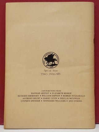 The Harvard Advocate Volume CVIII, Numbers Two and Three: W. H Auden 1907-1973