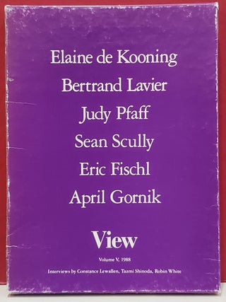 Item #1152759 View: Interviews with Elaine de Kooning, Bertrand Lavier, Judy Pfaff, Sean Scully,...