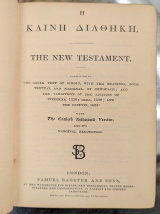 Bagster's Critical New Testament , Greek and English